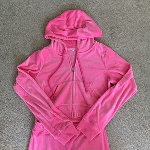 Small Pink Hollister Velour Set